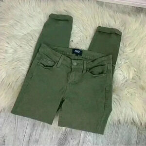 Paige Kylie crop army green jeans rolled hem 26/2